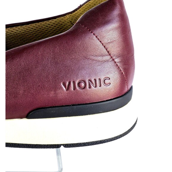 VIONIC Cosmic Cameo Camo Slip On Shoes Maroon Sz 10 42 Wide Dk Red Comfort - Picture 7 of 15